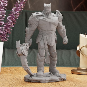 Obsidian Warrior Figurine Statue – The Colossus of Destruction Figure | Brutal Strength and Dark Power, Iconic Villainous Room Decoration