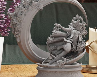 Mystic Sorceress Figurine Statue – The Enchantress of Chaos Figure | Wielding Reality-Bending Magic, Iconic Mystical Heroine Room Decoration