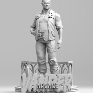 Estatua de Vander: Figura Arcana, LoL/League of Legends, Figura de Padre Protector y Guerrero Reticente, Decoración Emotiva para la Habitación