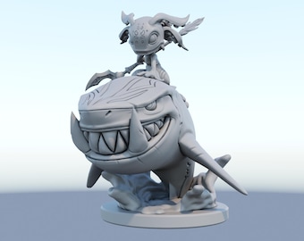 LoL Fizz Figurine Statue – League of Legends Figure | The Tidal Trickster, iconic aquatic mage room decoration