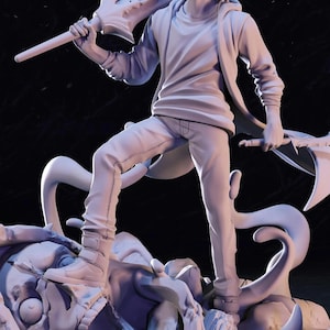 Sung Jinwoo Figurine Statue – Solo Leveling Figure | Shadow Monarch and Legendary Hero, Dynamic Room Decoration