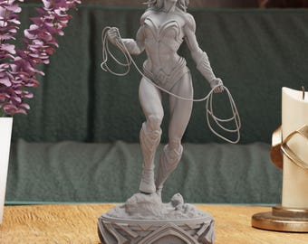 Legendary Warrior Princess Resin Statue - Painted or Unpainted Figurine, Comic Collector Gift