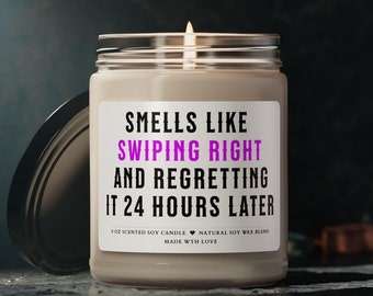 Velas sarcásticas, velas divertidas, aroma a deslizar a la derecha, regalos para solteros, regalo de San Valentín, regalos para parejas, velas para compañeros de trabajo.