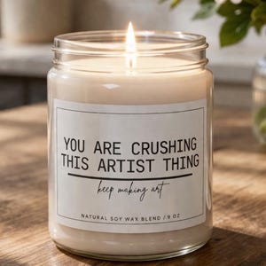 Velas divertidas para artistas, presentes para pintores, escritores, amantes da arte, velas para professores de arte, presentes para artesãos, presentes para garotas artísticas, presentes criativos, presentes para hobbies.