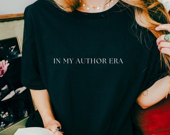 Camisetas de autor publicadas en mi época, regalos bonitos para autores, camisetas para amantes de los libros, camisetas para escritores y poetas, regalos inspiradores para Navidad.
