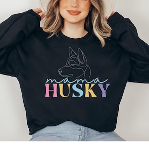 Husky Mom Sweatshirt Husky Lovers Gift For Dog Mom Husky Shirts Dog Mom Shirts Siberian Husky T-Shirt Husky Mom Shirts Dog Owners Shirts