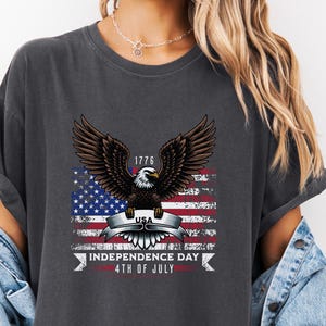 Vintage America Shirt Fourth of July Eagle Shirts Independence Day Shirts Patriotic Designs Memorial Day Shirt God Bless Ameri Comfort Color