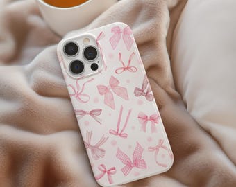 Coquette iPhone Case Pink Girly Protective Tough Phone Case iPhone 16 15 14 13 12 11 Coquette Bow Beautiful Aesthetic iPhone Case Gifts