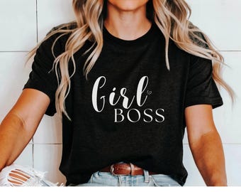 Camiseta de Girl Boss, camiseta con mensaje positivo hecho a sí mismo, camiseta de mamá emprendedora que trabaja desde casa, regalos para emprendedores, sudadera con capucha con manifestación de propietarios de pequeñas empresas