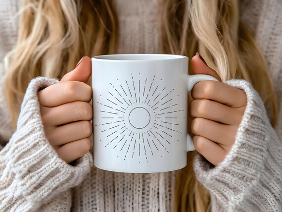 Boho Coffee Mugs Sun Coffee Mugs Solstice Mug Sun Mugs Beautiful Sunshine Mugs Boho Gifts Friends Cheerful Gift Mugs Boho Kitchen Mug Gifts
