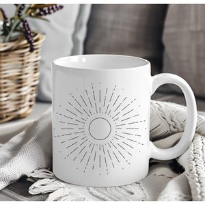 Boho-koffiemokken Zonkoffiemokken Zonnewende mok Zonmokken Mooie zonneschijnmokken Bohocadeaus Vrienden Vrolijke cadeaumokken Bohokeukenmok geschenken afbeelding 2
