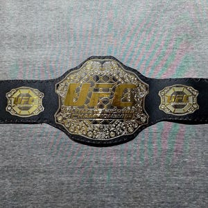 UFC Legacy Replica Championship Belt: Cowhide Leather & Brass Plates