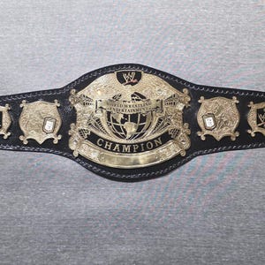 Undisputed Championship Replica Wrestling Belt: Cowhide Leather & Brass