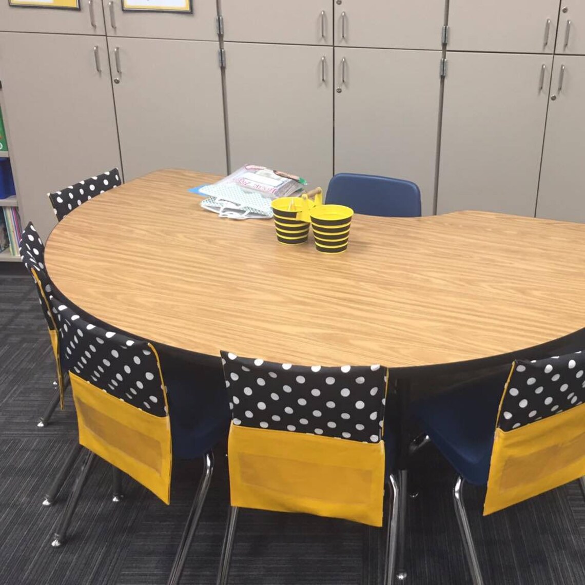 Custom Classroom Chair Covers With Pockets Etsy