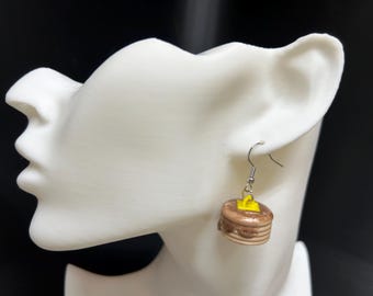 3D printed pancake stack earrings