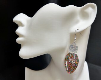 Christmas bulb earrings