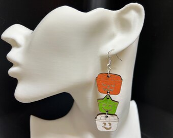 Halloween bucket earrings