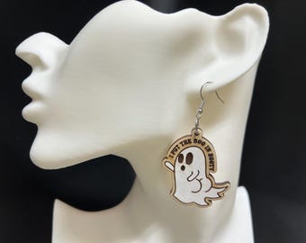 I put the boo in booty ghost earrings