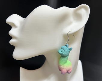 3D printed llama earrings