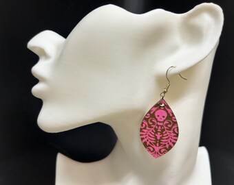 Ornate skeleton earrings