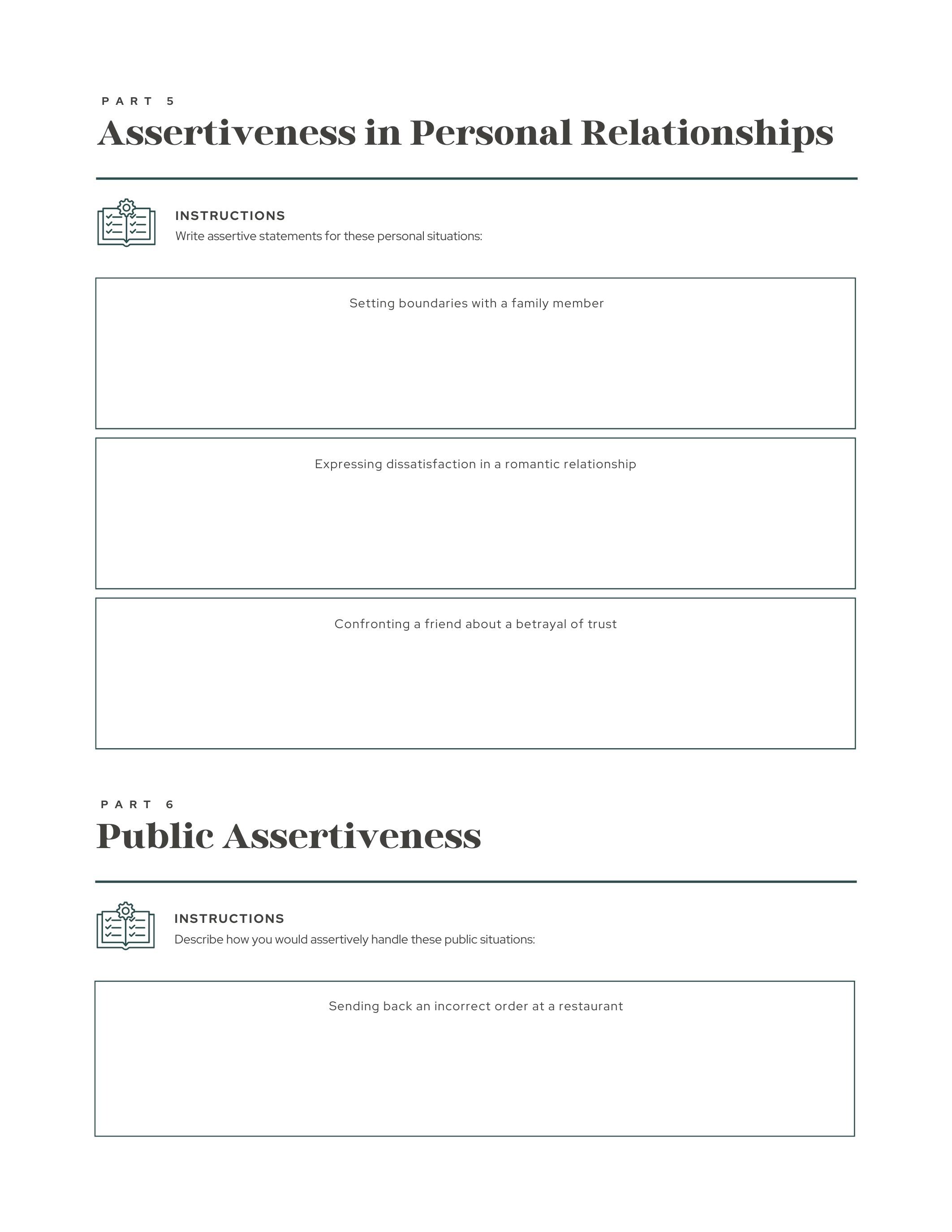 Assertiveness Template.pdf Assertiveness Worksheets Digital Template, Digital Template, Coaching ...