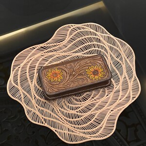 Monedero personalizado de primera calidad hecho a mano para hombres y mujeres, monedero hecho a mano de piel de vaca de primera calidad, estilo vintage, regalo de Navidad, estilo único