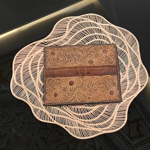 Cartera de piel de vaca hecha a mano, tarjetero de piel de vaca de primera calidad, regalo de Navidad para hombres y mujeres, cartera de estilo occidental, estilo vintage