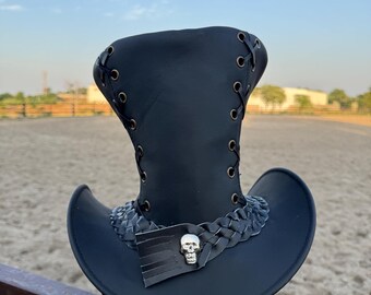Premium Quality Witch Hat For Both Man And Women Modern Wizard Hat Halloween Gift Cowhide Premium Leather Handmade Witch Hat For Unisex