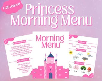 Christian Morning Menu | Princess-Themed Faith-Based Learning| Toddlers and Preschoolers
