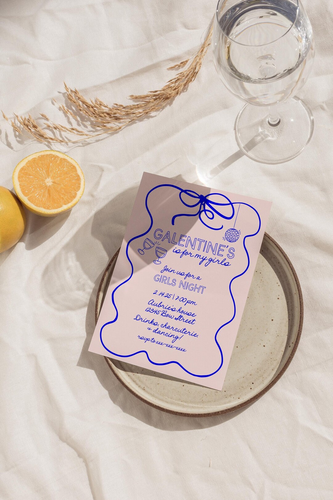 Galentine's Party Invitation, Girls Night Invitation Template ...