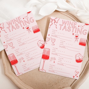 Wine Tasting Score Card, Wine Tasting Sheet, Printable Wine Tasting Card, Wine Themed Games, Instant Download, Wine Party Games Night image 9
