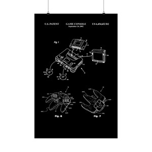 Disegno brevettuale di un poster di console di gioco