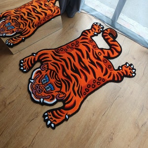 Fluffy Tiger Quilted Rug is a fun and soft touch for your living room or bedroom! , Mother&#39;s Day Gift, Father&#39;s Day Gift, Gift Idea
