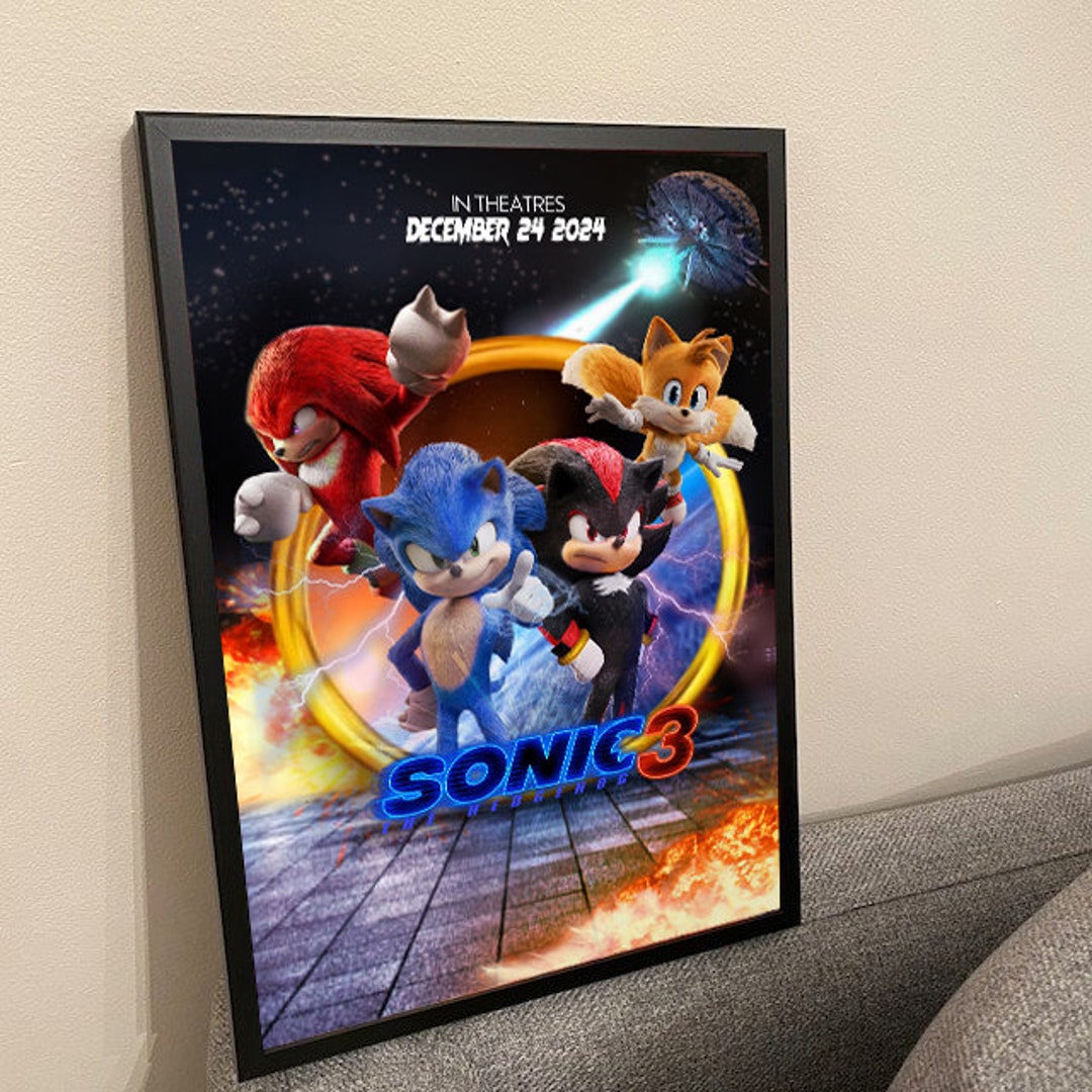 Sonic the Hedgehog 3 Poster 2024, Movie Poster, Decor for Home - Etsy