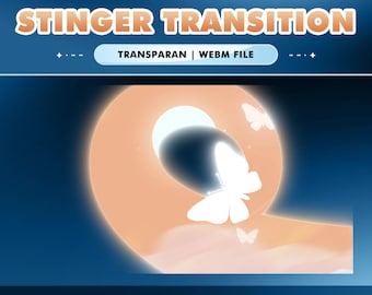 Sunset Bloom Animated Stinger Transition for Twitch Kick YouTube – Smooth Motion Transition with Glowing Petals, Soft Cloud Sunset Particles