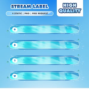 Under Sea Ocean Blue Animated Stream Overlay Package for Twitch OBS Underwater Theme with Fish, Light Ray, Bubbles Background Aesthetic Aqua image 6