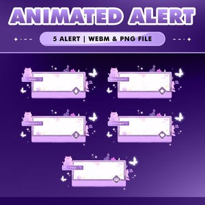 Lavender Workspace Animated Stream Overlay Package for Twitch, Youtube, Kick, Kawaii Overlay Animated, Aesthetic Theme Twitch, Cute Overlay
