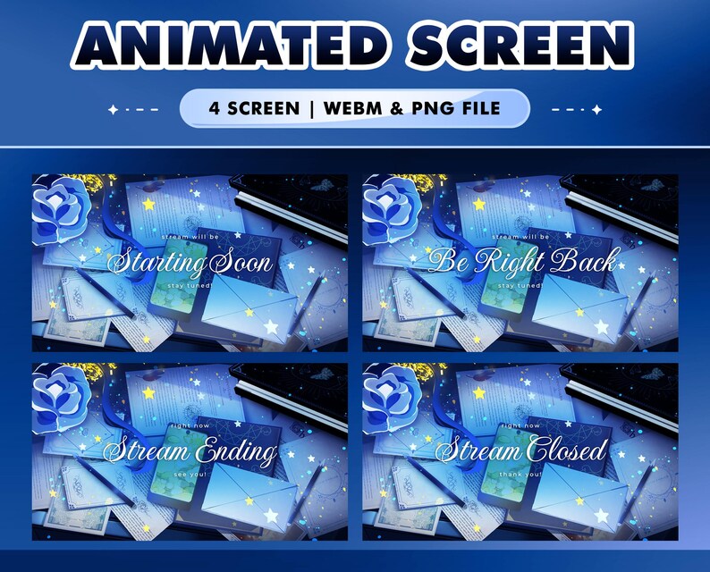 Letter of Star Animated Stream Screen for Twitch Youtube Starting Soon ...