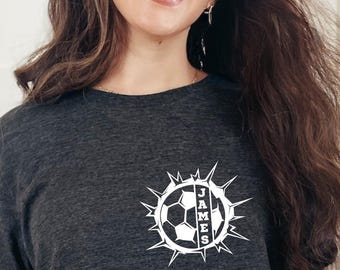 Custom Soccer Shirt, Football Shirt,Personalized Soccer Name Number Shirt, Soccer Player Team Age Birthday Boy TShirts,