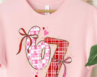 67 Valentine Meme T-shirt | Six Seven Valentines Day T-shirt | 6 7 Heart Themed | Couple Tee
