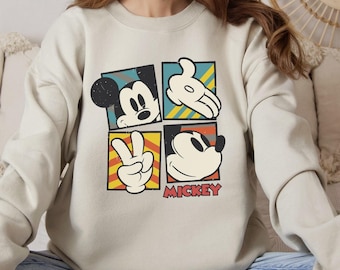 Retro Mickey Mouse Sweatshirt, Vintage Minnie Mouse Shirt, Classic Mickey Shirt, Disneyland Mickey Shirt, Magic Kingdom Sweatshirt
