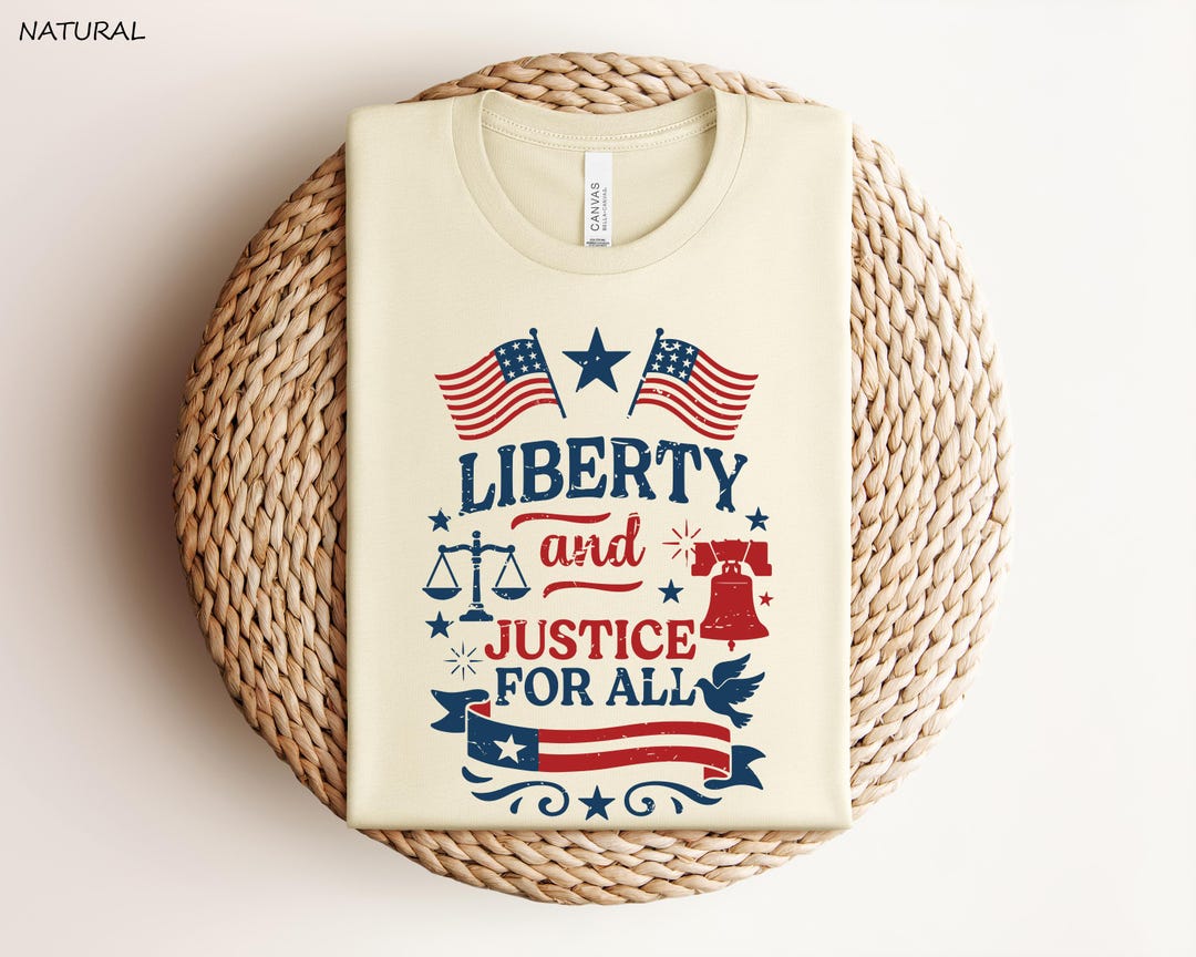 Liberty and Justice for All Shirt, BLM Equality T-shirt, 4th of July ...