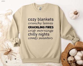 Fall Sweatshirt, Cute Fall Sweatshirt, Graphic Sweatshirt, Fall Gifts, Cozy Season Sweatshirt,