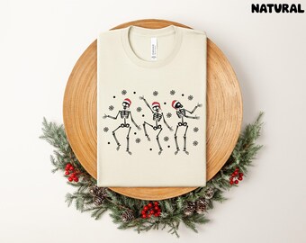 Christmas Dancing Skeleton Shirt, Christmas Shirt,  Holiday Shirt, New Year Shirt, Christmas Gift, Dancing Skeleton Shirt,
