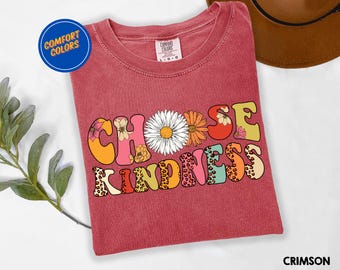 Choose Kindness Shirt, Teacher Comfort Colors Shirt, Be Kind Shirt, Motivational Shirt, Teacher Appreciation, Back To School Teacher Shirt,