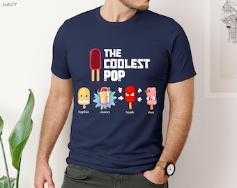 Personalized The Coolest Pop Shirt, Husband Gift, Men's Funny Shirt, Funny Dad Shirt, Fathers Day Shirt, Dad gifts, Birthday gift for dad
