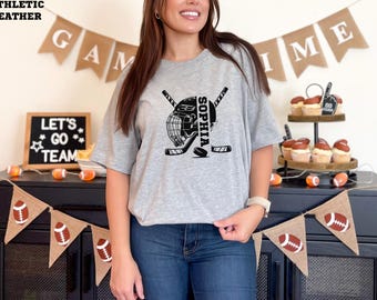 Custom Hockey Shirt, Hockey Lovers Shirt, Personalized Hockey Team T-shirts,  Hockey Player Tee, Hockey Coach Gift,  Ice Hockey Gifts,