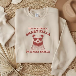Are You A Smart Fella Or Fart Smella Sweater, Trash Panda T Shirt, Unisex, Aesthetic Woman Clothing, Weird T Shirt, Meme T Shirt,