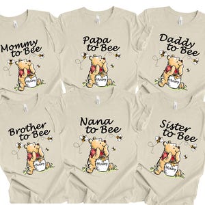 Winnie The Pooh Mommy to Bee Shirt, Mommy Daddy to Bee Shirt, Mommy To Bee Shirt,Pooh Bear Daddy to Bee Tee Disney Pregnancy Shirt