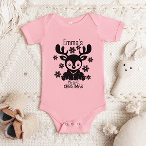 My First Christmas Bodysuit, Personalized First Christmas Bodysuit, Christmas Baby Bodysuit, Christmas Custom Baby Bodysuit, 1st Xmas Baby